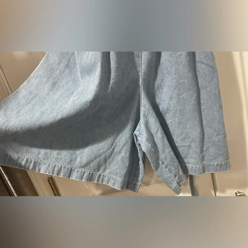 Vintage Studio Ease Brand Sz-6 Denim Shortsleeve Romper - Picture 4 of 7